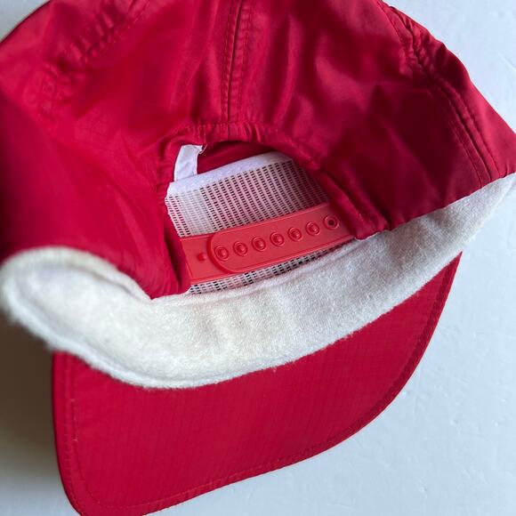 Vintage Nike Nylon Ripstop Embroidered Spellout Snapback Hat Dad Streetwear Red - Picture 12 of 16